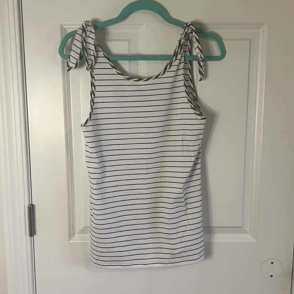 NWT THML Size XS Black & White Striped with Beige around the seams - Picture 6 of 8